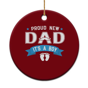 New Dad It's a Boy Ceramic Ornament Newborn Daddy Father Baby Boy Son TS10 1pc Red Print Your Wear