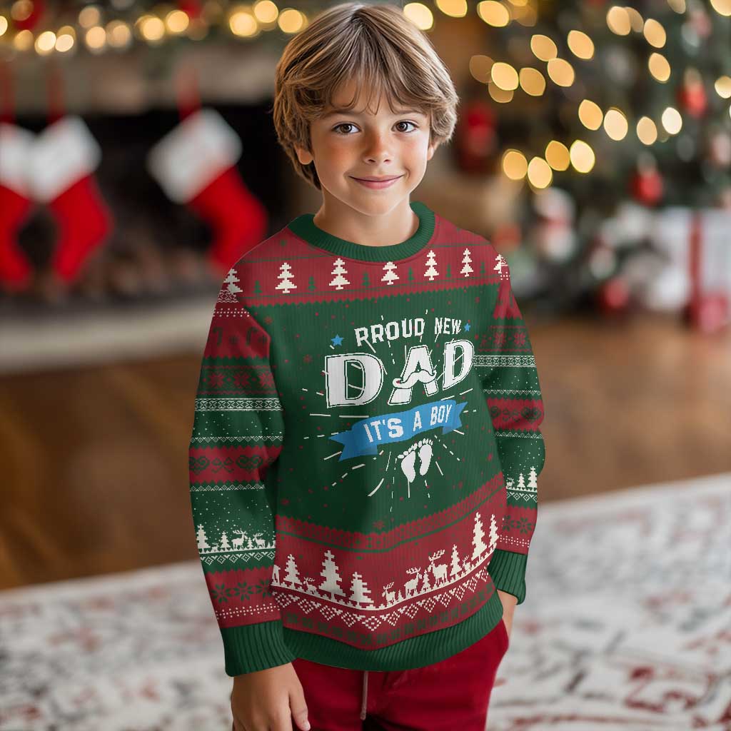 New Dad Its a Boy Knit Sweatshirt Daddy Of Newborn Baby Boy Son First Father Day TS10 Christmas Print Your Wear