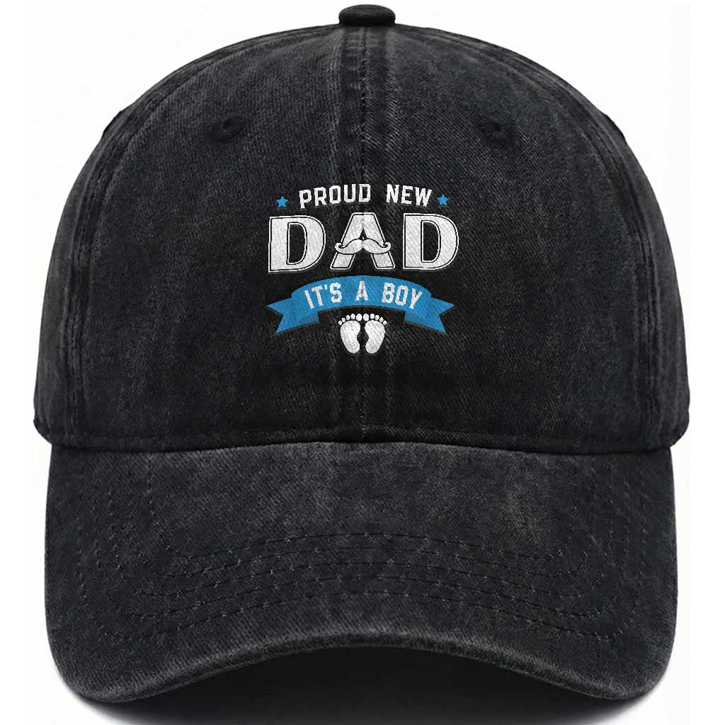New Dad Its a Boy Washed Cotton Baseball Cap Daddy Of Newborn Baby Boy Son First Father Day