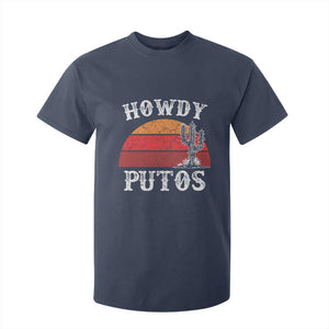 Howdy Putos T Shirt For Kid Funny Cactus Retro Vintage TS10 Navy Print Your Wear