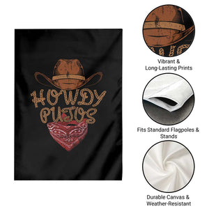 Howdy Putos Garden Flag Funny Western Country Rodeo Southern Retro Cowboy TS10 Print Your Wear