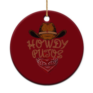 Howdy Putos Ceramic Ornament Funny Western Country Rodeo Southern Retro Cowboy TS10 1pc Red Print Your Wear