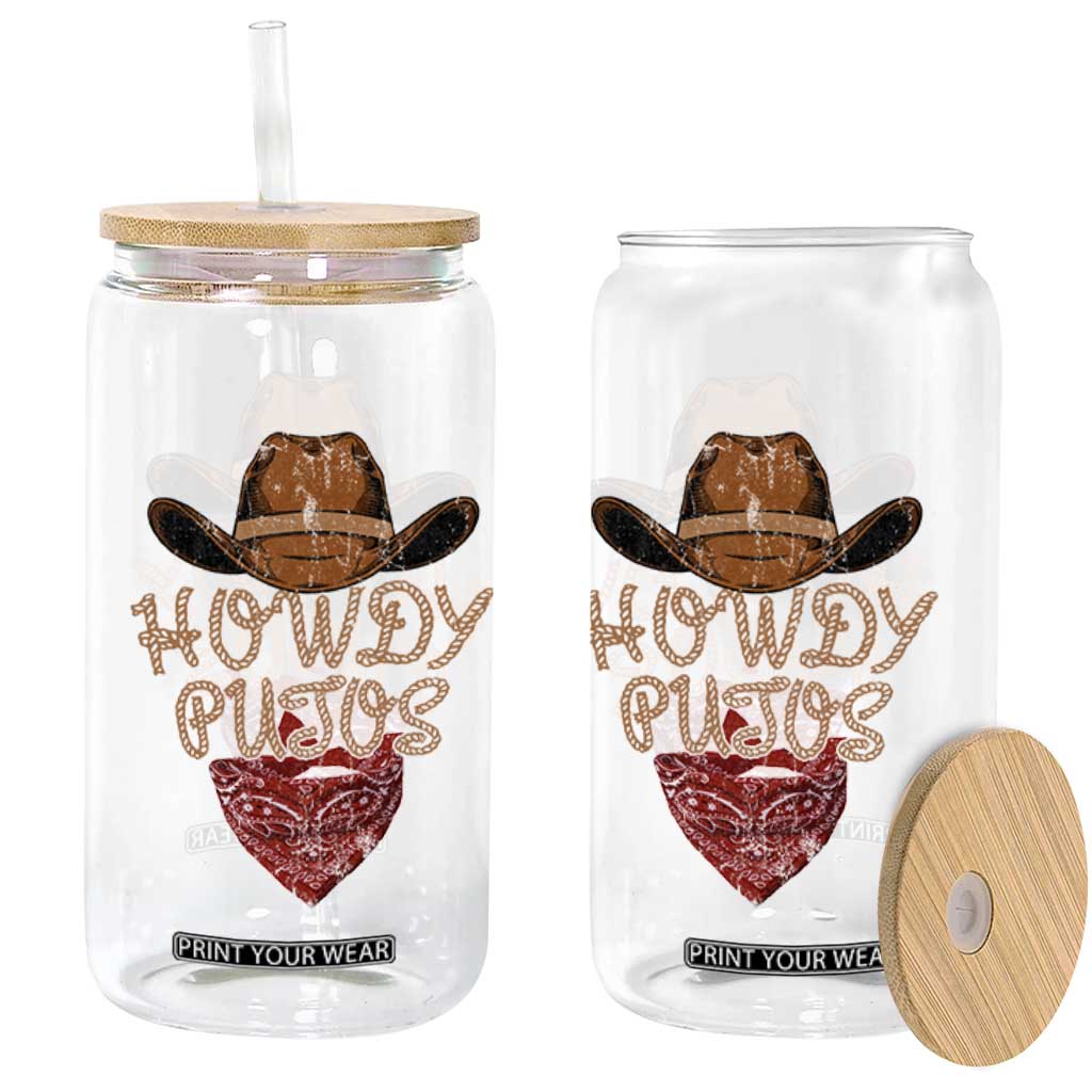 Howdy Putos Glass Can Funny Western Country Rodeo Southern Retro Cowboy TS10 Print Your Wear