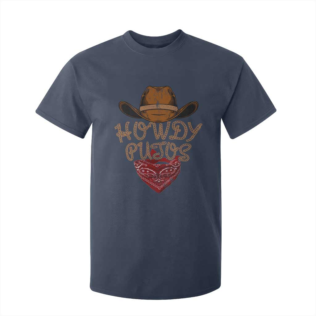 Howdy Putos T Shirt For Kid Funny Western Country Rodeo Southern Retro Cowboy TS10 Navy Print Your Wear