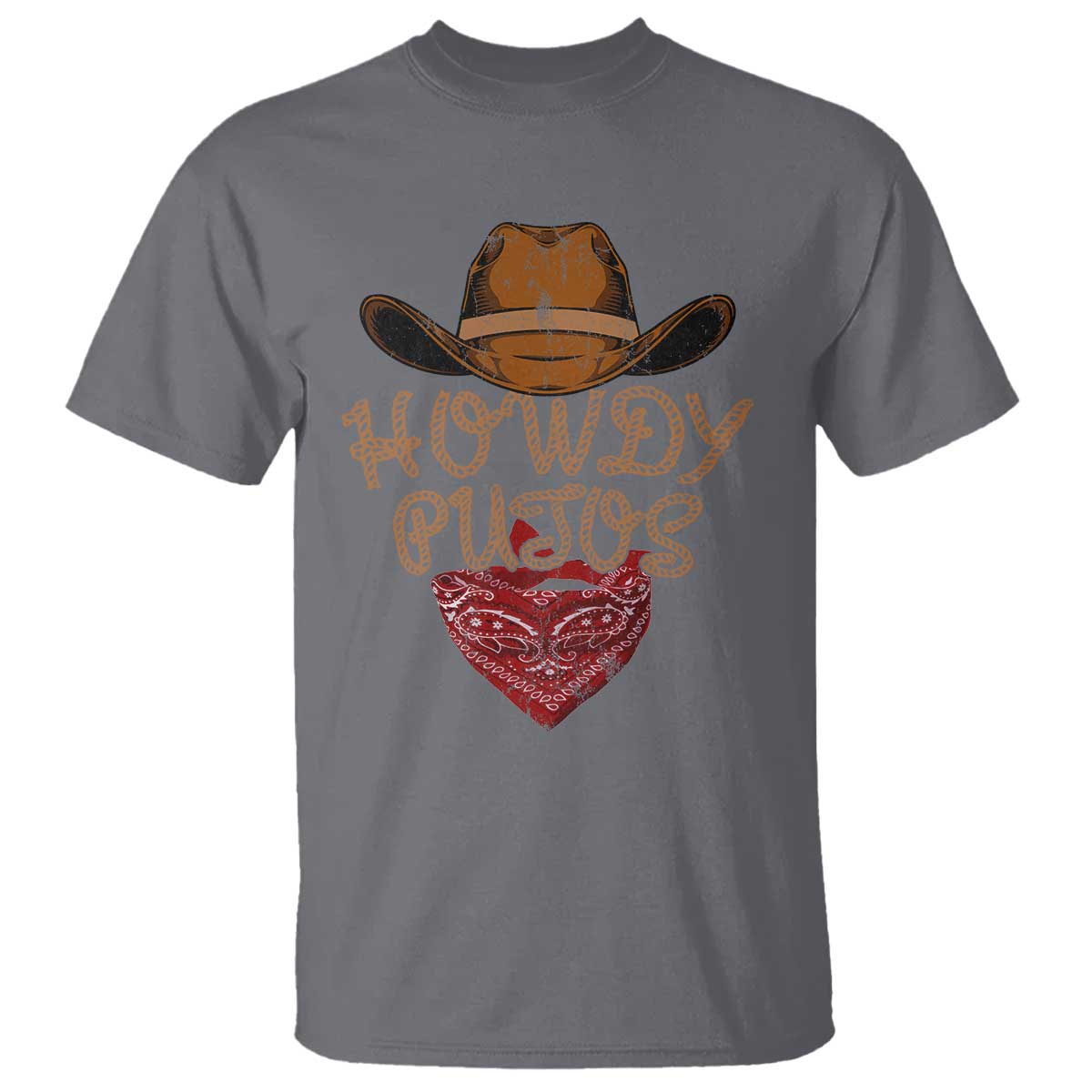 Howdy Putos T Shirt Funny Western Country Rodeo Southern Retro Cowboy TS10 Charcoal Print Your Wear