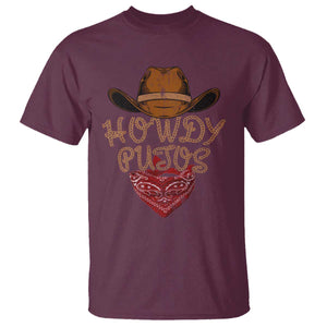 Howdy Putos T Shirt Funny Western Country Rodeo Southern Retro Cowboy TS10 Maroon Print Your Wear
