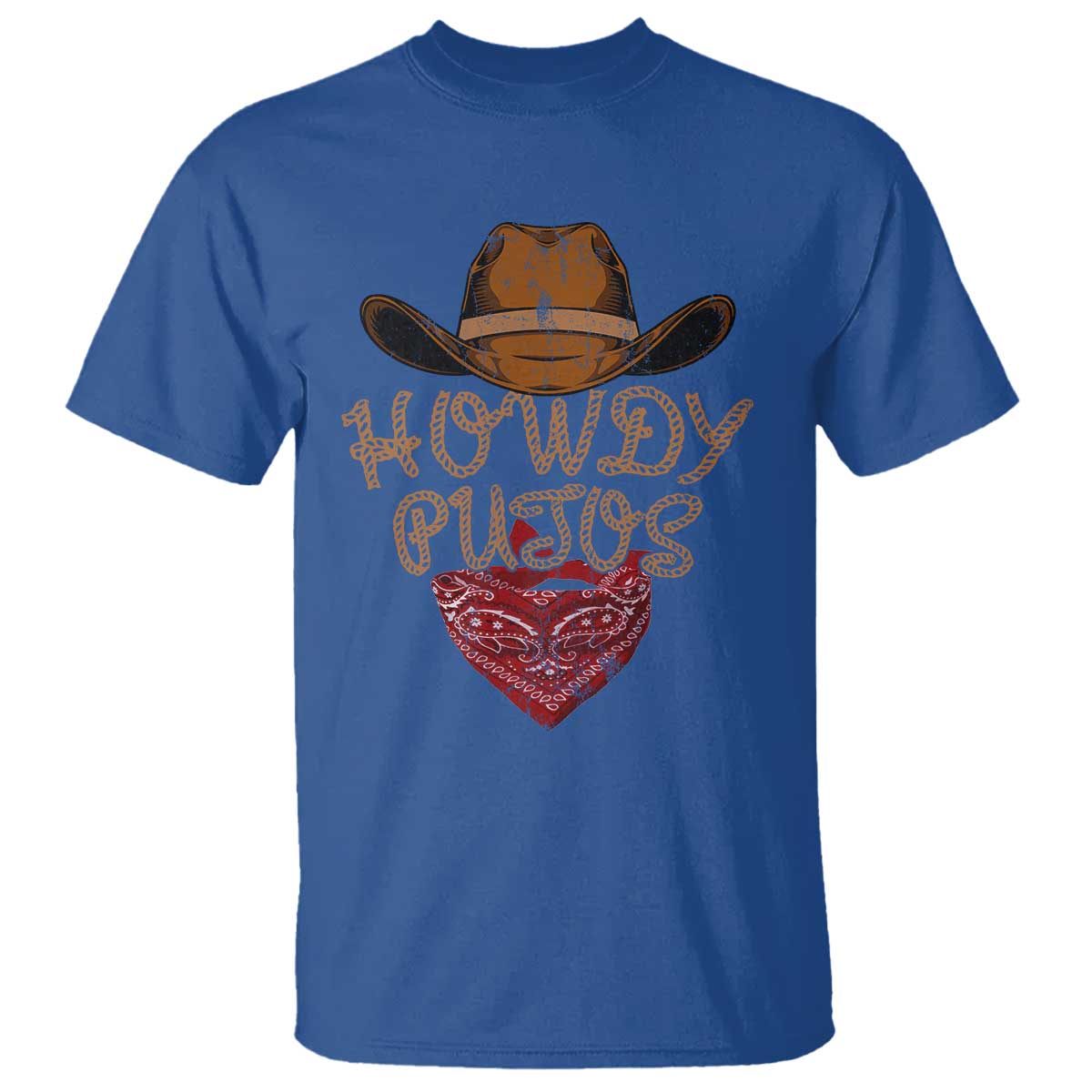 Howdy Putos T Shirt Funny Western Country Rodeo Southern Retro Cowboy TS10 Royal Blue Print Your Wear