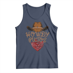 Howdy Putos Tank Top Funny Western Country Rodeo Southern Retro Cowboy TS10 Navy Print Your Wear