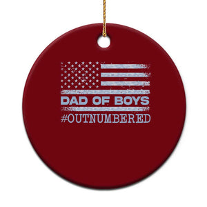 Dad Of Boys Outnumbered Ceramic Ornament Boy Dad Father's Day Daddy Son Camo American Flag TS10 1pc Red Print Your Wear