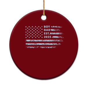 Boy Dad Est 2025 Ceramic Ornament American Flag First Fathers Day TS10 1pc Red Print Your Wear
