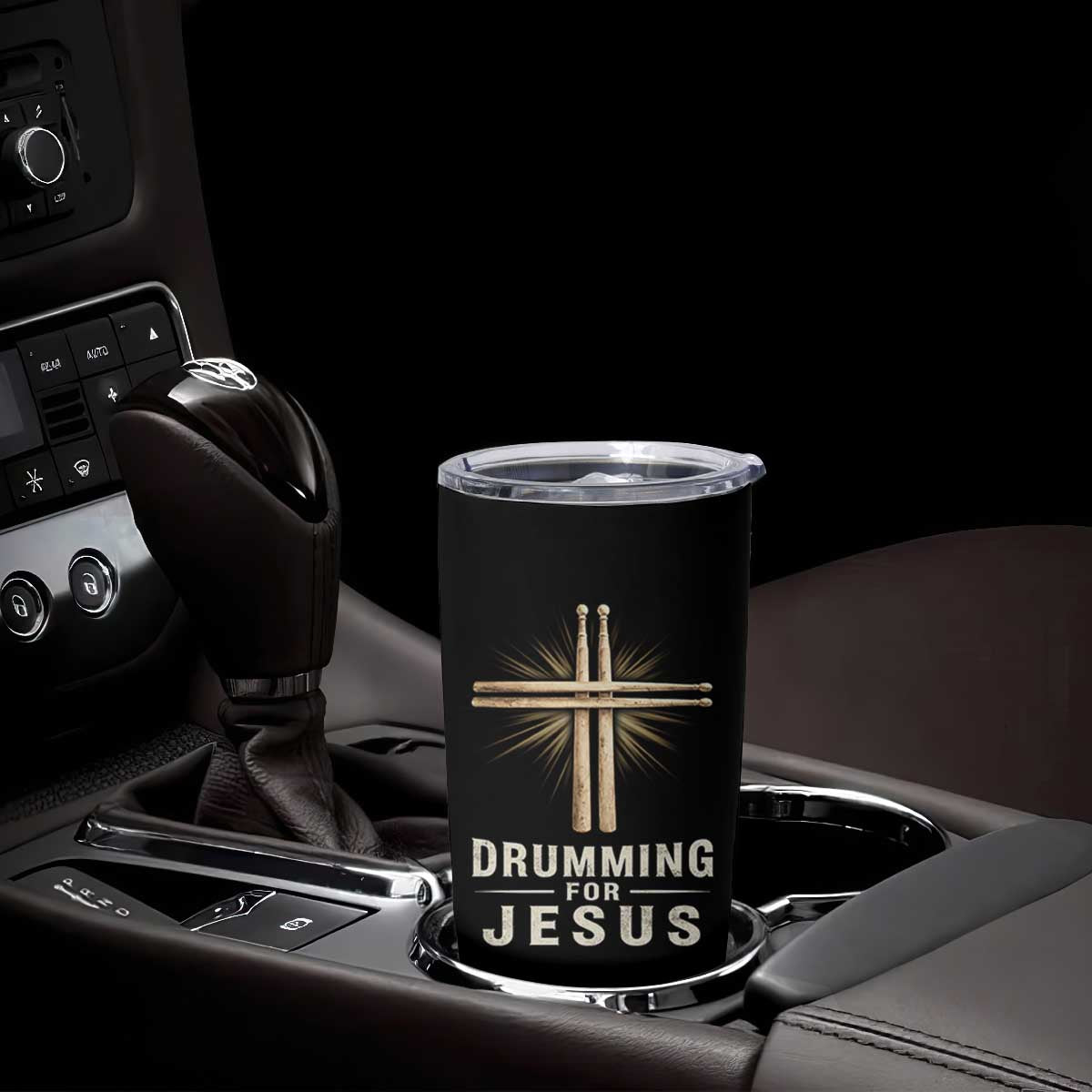 Christian Drummer Tumbler Cup Drumming For Jesus Drumstick Cross Percussionist TS10 Print Your Wear