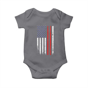 Patriotic Drummer Baby Onesie Percussionist Gift Drumming Drumsticks American Flag TS10 Charcoal Print Your Wear