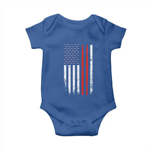 Patriotic Drummer Baby Onesie Percussionist Gift Drumming Drumsticks American Flag TS10 Royal Blue Print Your Wear