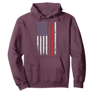 Patriotic Drummer Hoodie Percussionist Gift Drumming Drumsticks American Flag TS10 Maroon Print Your Wear
