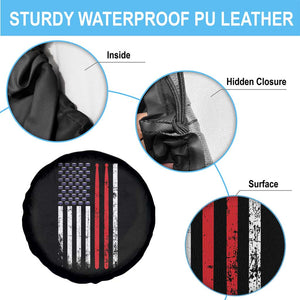 Patriotic Drummer Spare Tire Cover Percussionist Gift Drumming Drumsticks American Flag TS10 Print Your Wear