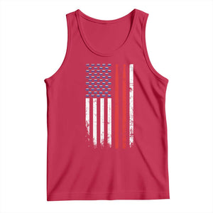 Patriotic Drummer Tank Top Percussionist Gift Drumming Drumsticks American Flag TS10 Red Print Your Wear
