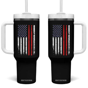 Patriotic Drummer Tumbler With Handle Percussionist Gift Drumming Drumsticks American Flag TS10 One Size: 40 oz Black Print Your Wear