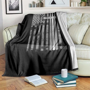 Christian Drummer Throw Blanket American Flag Drumsticks Religious Faith Cross Patriotic TS10 Print Your Wear