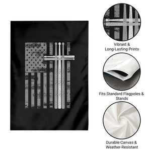 Christian Drummer Garden Flag American Flag Drumsticks Religious Faith Cross Patriotic TS10 Print Your Wear