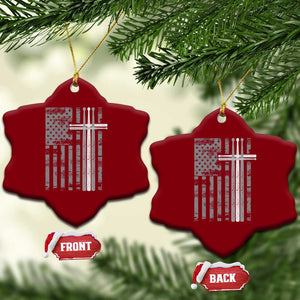 Christian Drummer Ceramic Ornament American Flag Drumsticks Religious Faith Cross Patriotic TS10 Print Your Wear