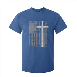 Christian Drummer T Shirt For Kid American Flag Drumsticks Religious Faith Cross Patriotic TS10 Royal Blue Print Your Wear