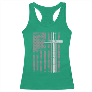 Christian Drummer Racerback Tank Top American Flag Drumsticks Religious Faith Cross Patriotic TS10 Irish Green Print Your Wear