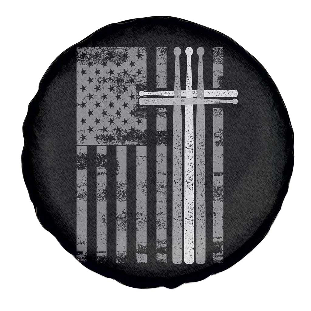 Christian Drummer Spare Tire Cover American Flag Drumsticks Religious Faith Cross Patriotic TS10 Print Your Wear