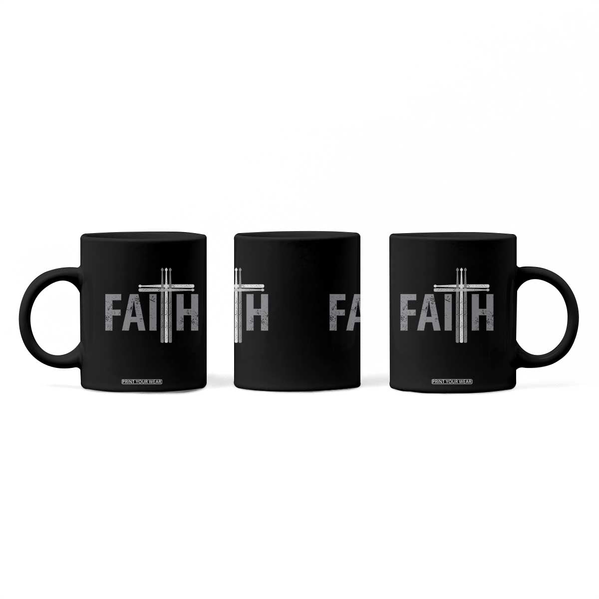 Christian Drummer Coffee Mug Faith Drum Stick Cross TS10 Print Your Wear