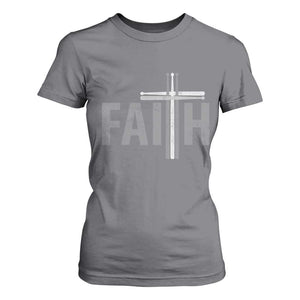 Christian Drummer T Shirt For Women Faith Drum Stick Cross TS10 Charcoal Print Your Wear