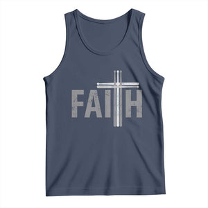Christian Drummer Tank Top Faith Drum Stick Cross TS10 Navy Print Your Wear