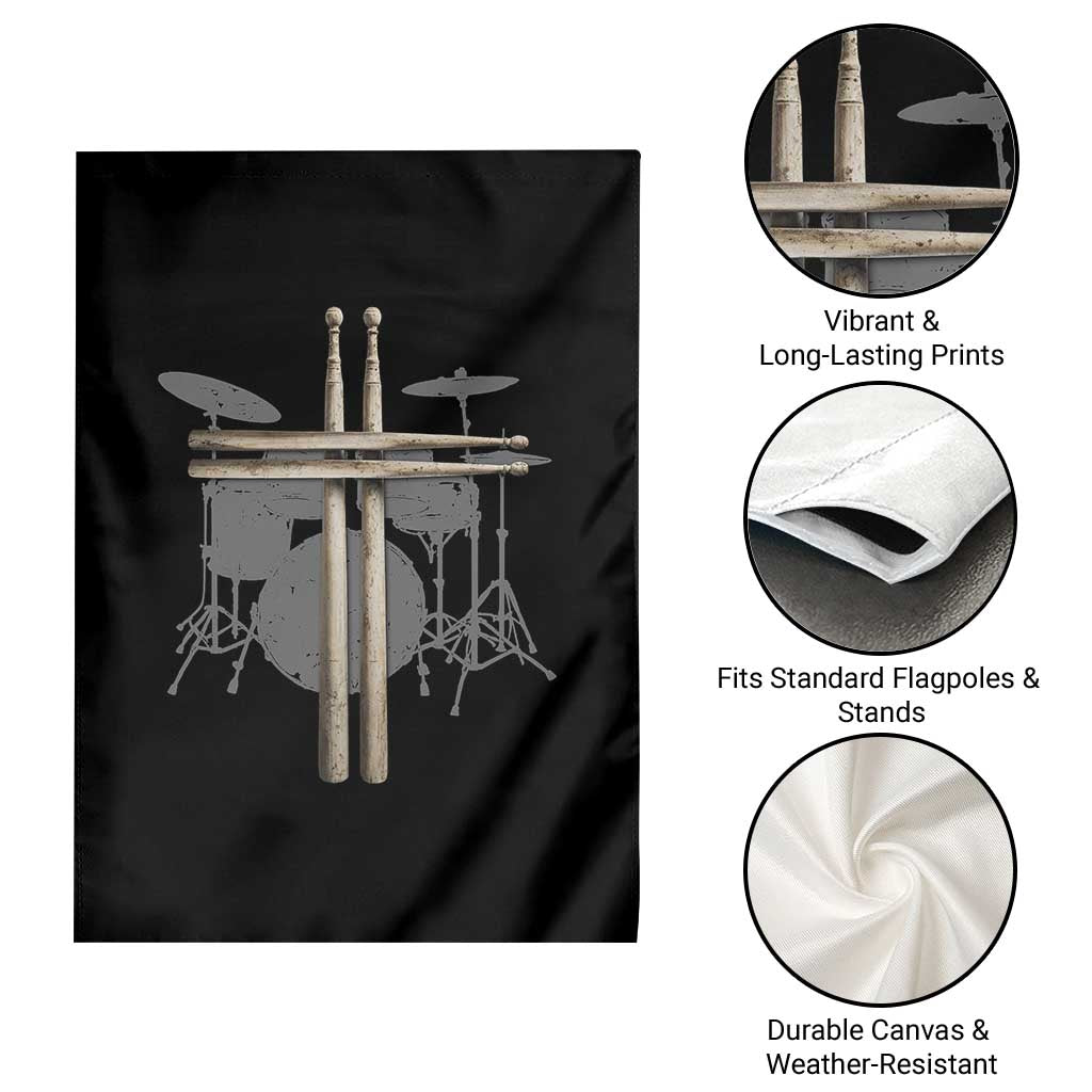 Christian Drummer Garden Flag Drum Sticks Cross Percussionist Jesus Church TS10 Print Your Wear
