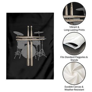 Christian Drummer Garden Flag Drum Sticks Cross Percussionist Jesus Church TS10 Print Your Wear