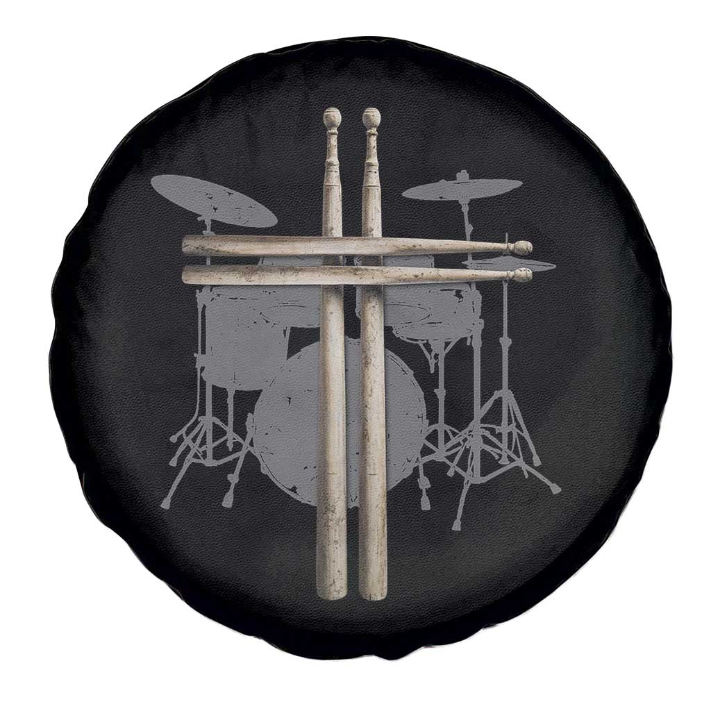 Christian Drummer Spare Tire Cover Drum Sticks Cross Percussionist Jesus Church TS10 Print Your Wear