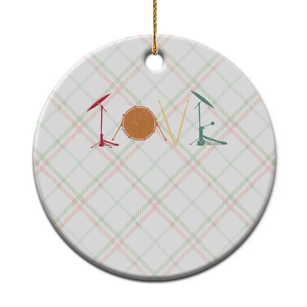 Retro Drummer Ceramic Ornament Drum Love Drums Drumline TS10 1pc Christmas Plaid Print Your Wear