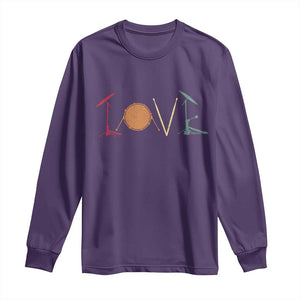 Retro Drummer Long Sleeve Shirt Drum Love Drums Drumline TS10 Purple Print Your Wear