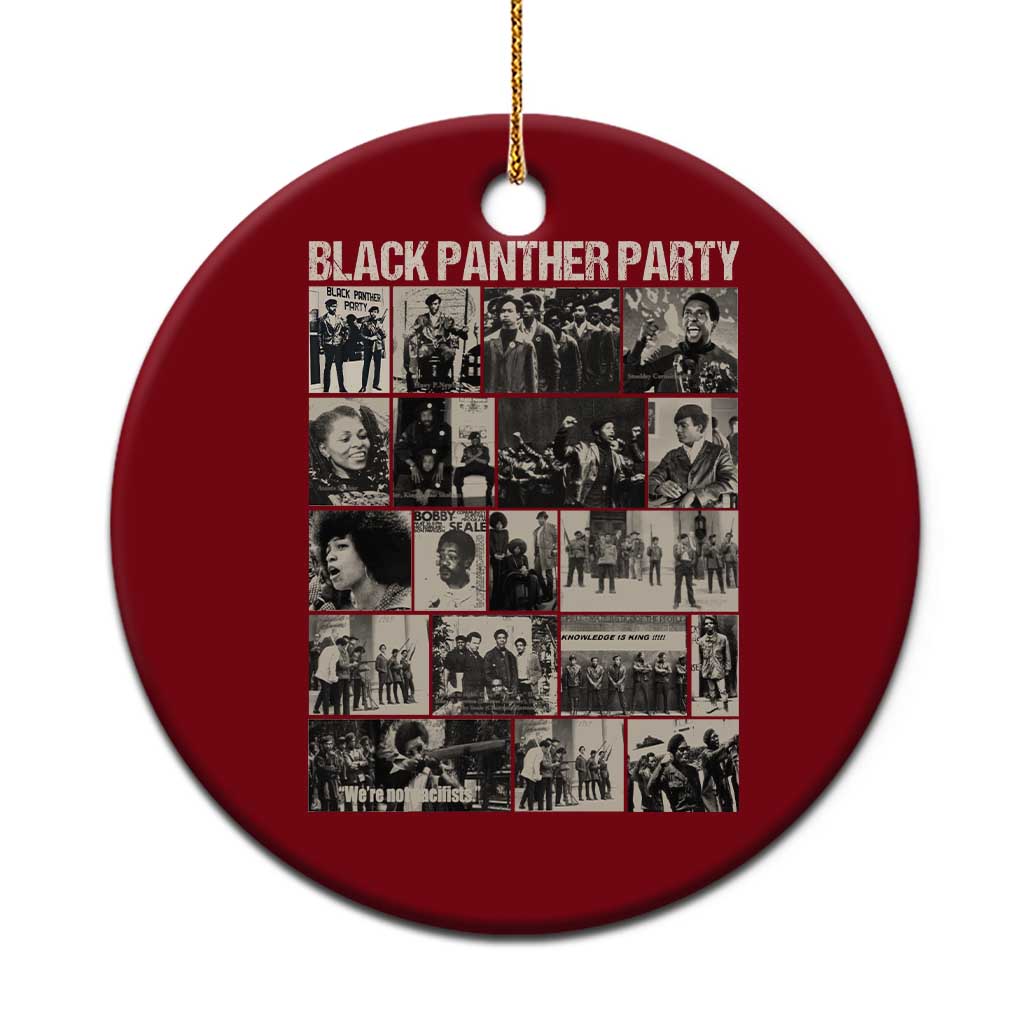 Vintage Black Panther Party Ceramic Ornament Huey P. Newton Bobby Seale Black History Month Juneteenth TS10 1pc Red Print Your Wear