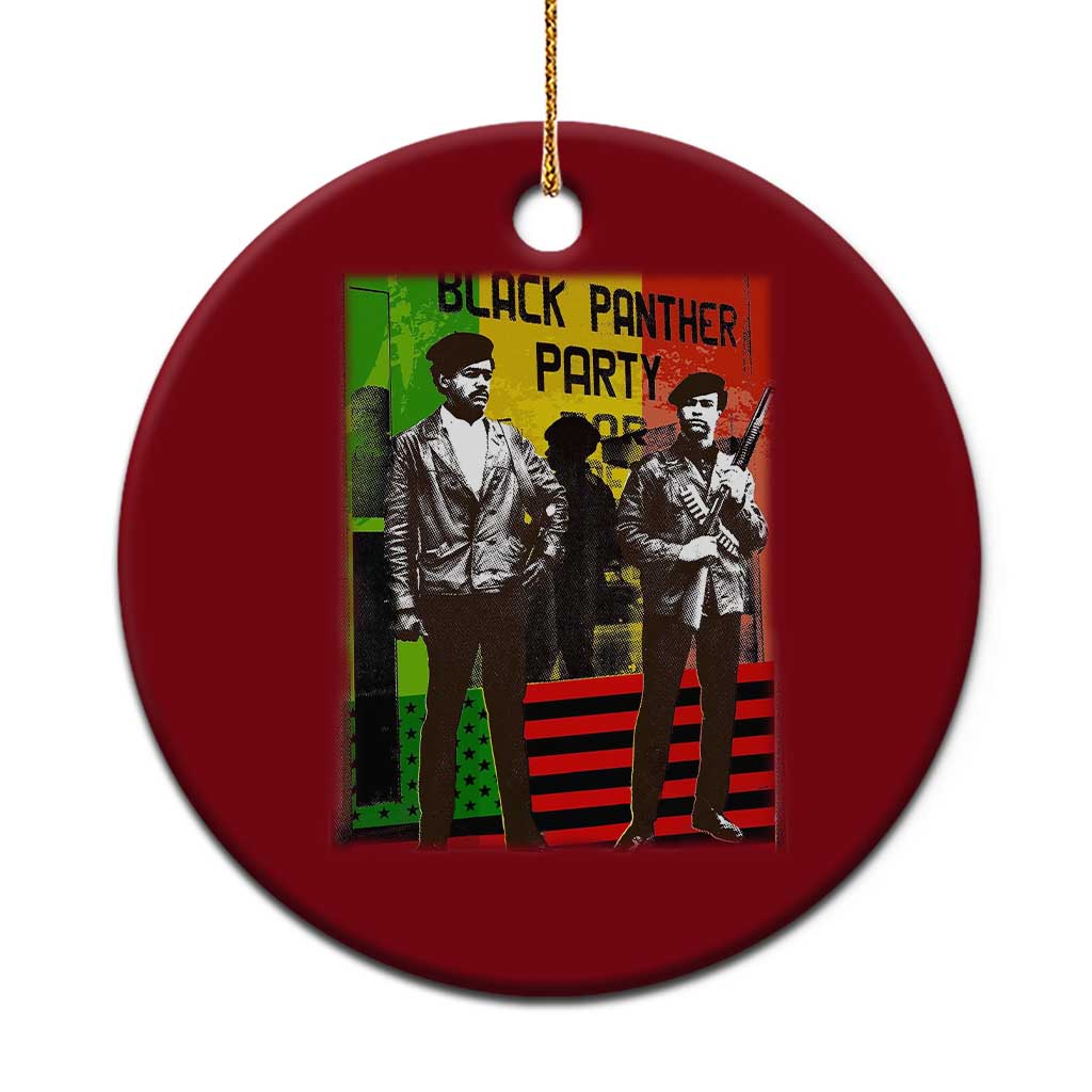 Vintage Black Panther Party Ceramic Ornament Black History Self Defense Huey Newton Bobby Seale TS10 1pc Red Print Your Wear