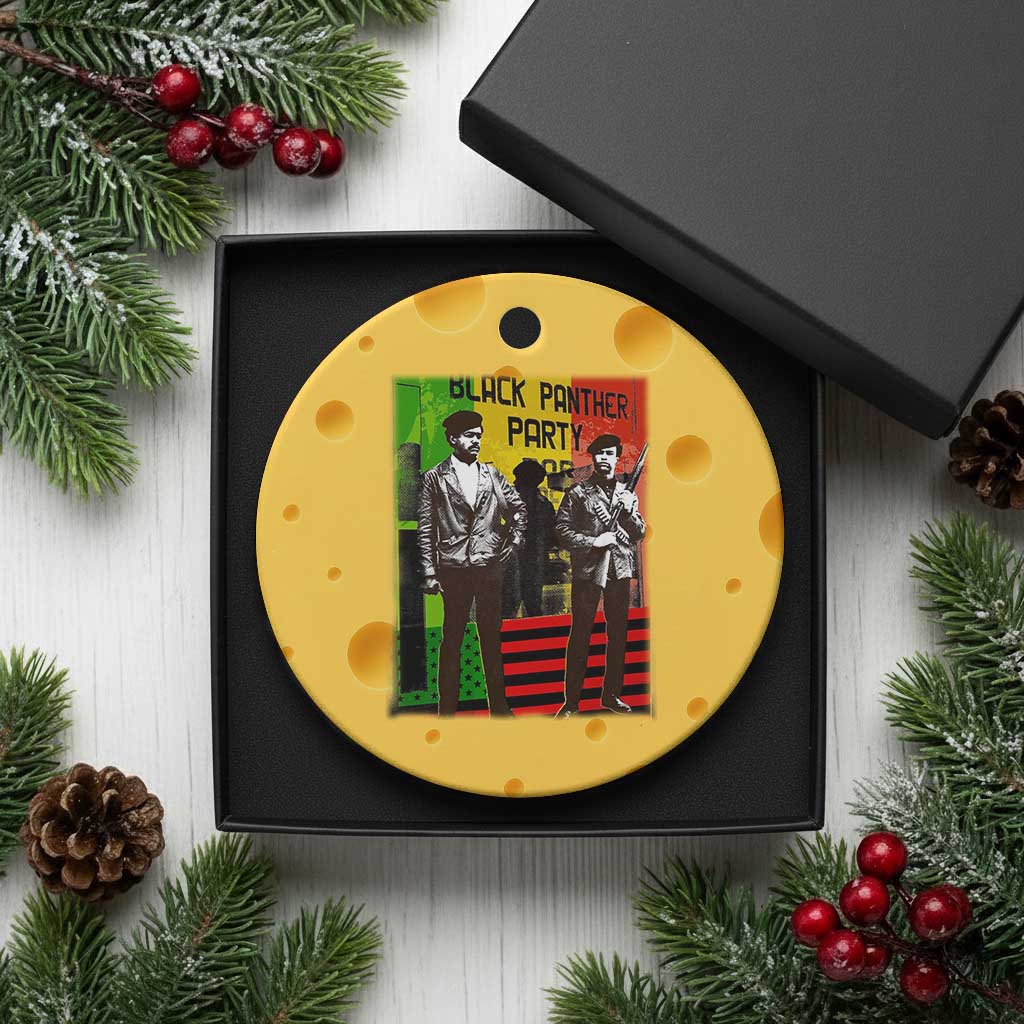 Vintage Black Panther Party Ceramic Ornament Black History Self Defense Huey Newton Bobby Seale TS10 1pc Yellow Cheese Print Your Wear