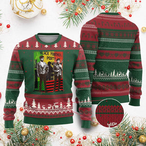 Vintage Black Panther Party Ugly Christmas Sweater Black History Self Defense Huey Newton Bobby Seale TS10 Red Green Print Your Wear