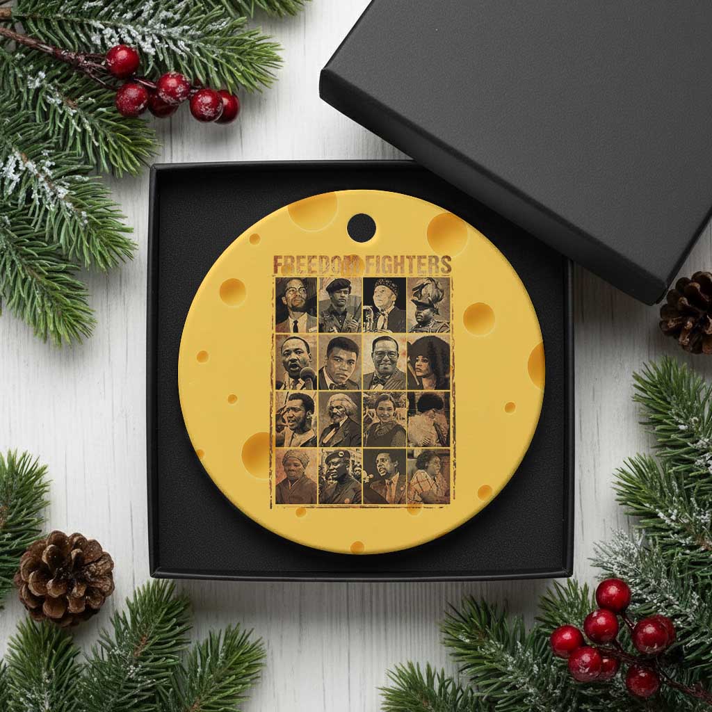 Black Freedom Fighters Ceramic Ornament Huey P. Newton Bobby Seale Black History Month Juneteenth TS10 1pc Yellow Cheese Print Your Wear