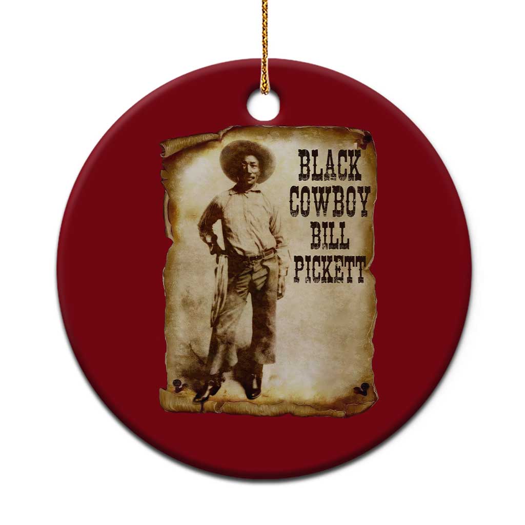 Black Cowboy Bill Pickett Ceramic Ornament African American Cowboys Black History TS10 1pc Red Print Your Wear