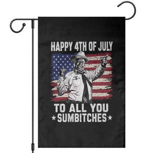 Happy 4th Of July To All You Sumbitches Garden Flag Funny Independence Day Meme American Flag TS10 Black Print Your Wear