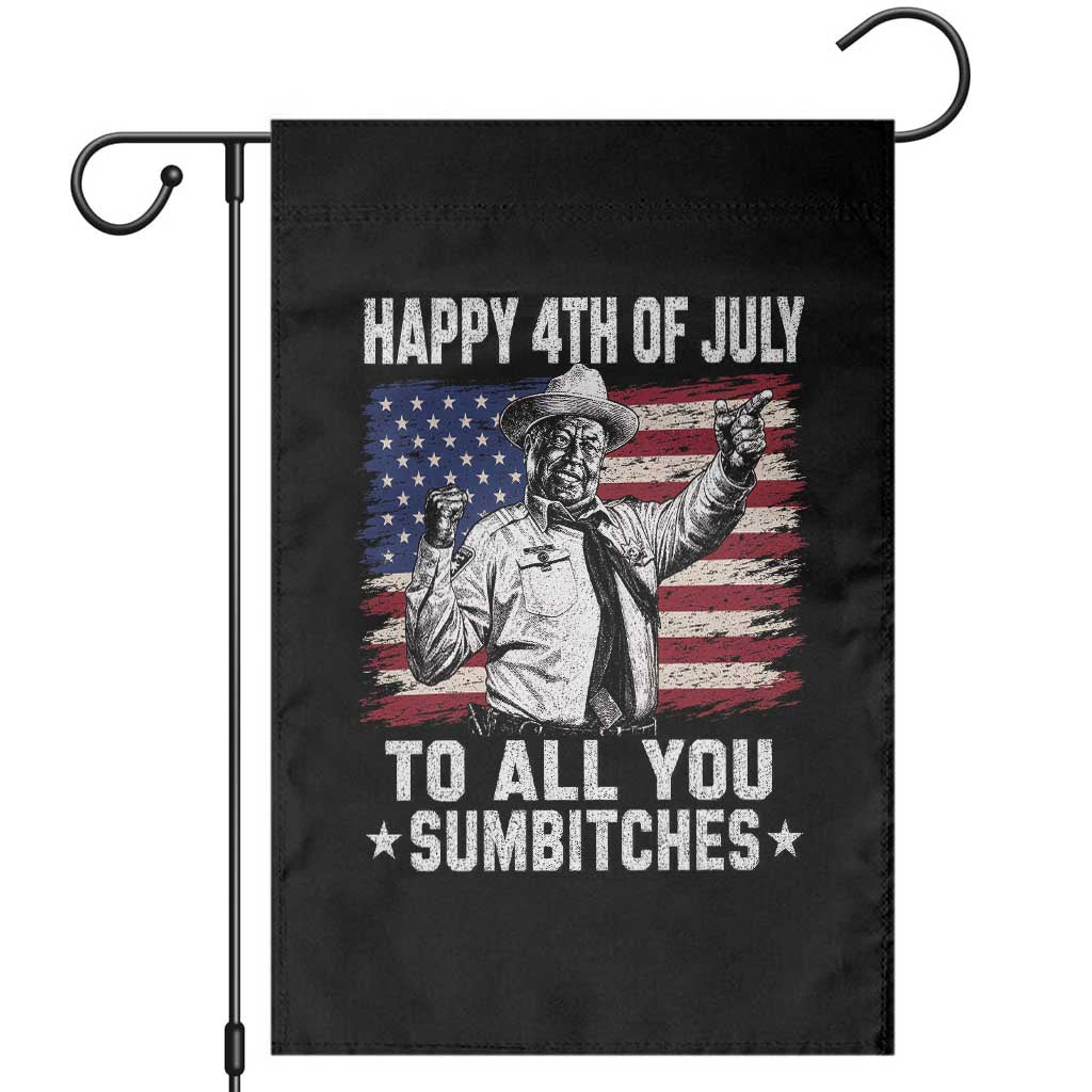 Happy 4th Of July To All You Sumbitches Garden Flag Funny Independence Day Meme American Flag TS10 Black Print Your Wear