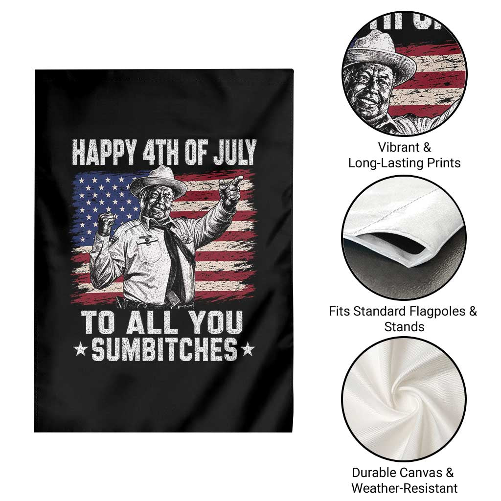 Happy 4th Of July To All You Sumbitches Garden Flag Funny Independence Day Meme American Flag TS10 Print Your Wear