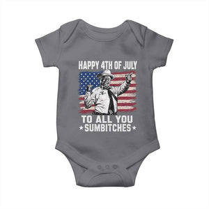 Happy 4th Of July To All You Sumbitches Baby Onesie Funny Independence Day Meme American Flag