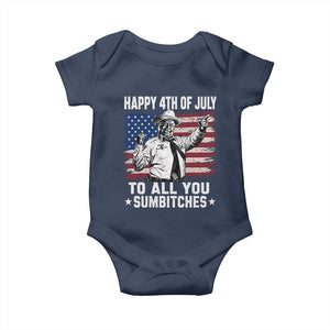 Happy 4th Of July To All You Sumbitches Baby Onesie Funny Independence Day Meme American Flag