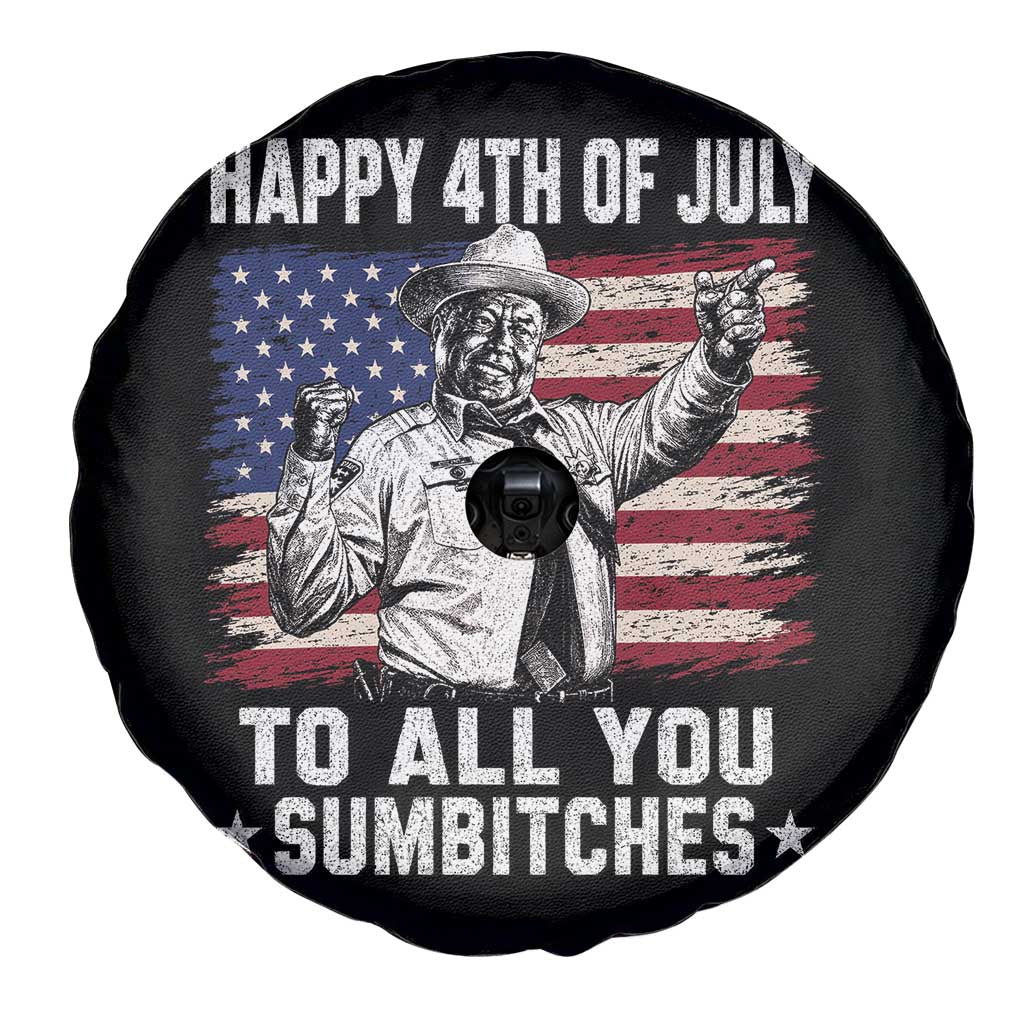 Happy 4th Of July To All You Sumbitches Spare Tire Cover Funny Independence Day Meme American Flag