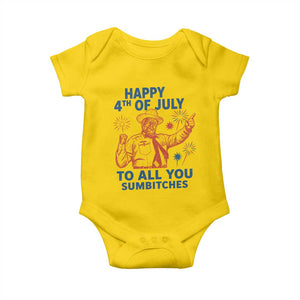 Happy 4th Of July To All You Sumbitches Baby Onesie Funny Independence Day Meme