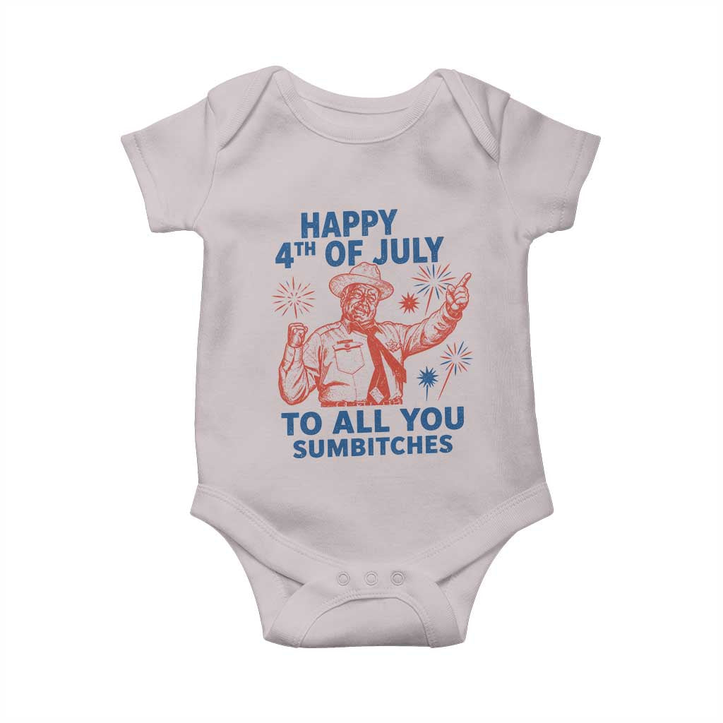 Happy 4th Of July To All You Sumbitches Baby Onesie Funny Independence Day Meme
