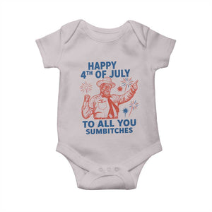 Happy 4th Of July To All You Sumbitches Baby Onesie Funny Independence Day Meme